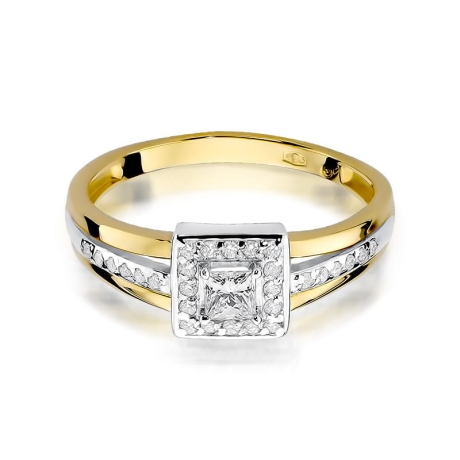 Przejdź do produktu Pierścionek zaręczynowy z żółtego złota z diamentami 0,29ct Fire Of Love