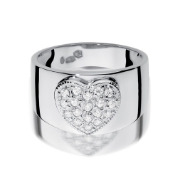 Pierścionek zaręczynowy z białego złota z diamentami 0,26ct Fire Of Love