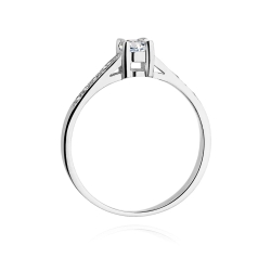 Pierścionek zaręczynowy z białego złota z brylantami 0,44ct Fire Of Love