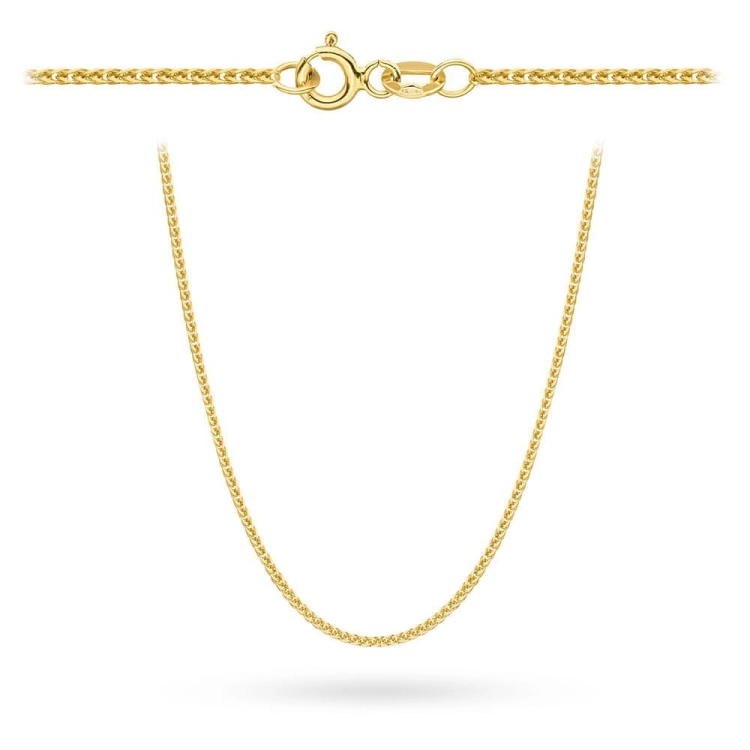 Łańcuszek złoty - lisi ogon - 50cm - 0,8mm (waga: 1,79g)