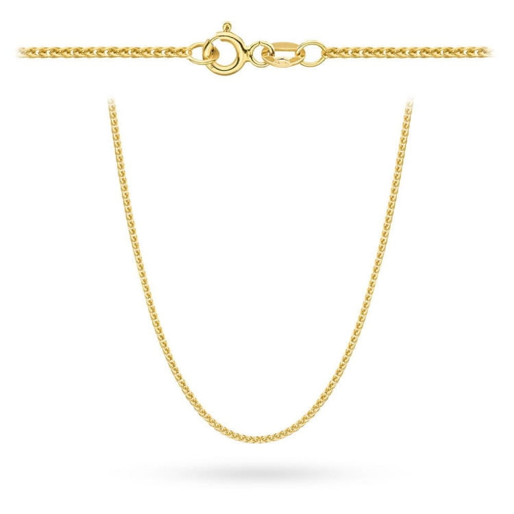 Łańcuszek złoty - lisi ogon - 45cm - 1,0mm (waga: 2,20g)