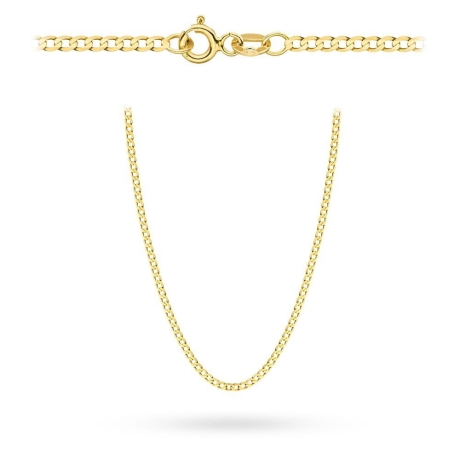 Przejdź do produktu Łańcuszek złoty - pancerka - 55cm - 1,8mm (waga: 3,52g) 