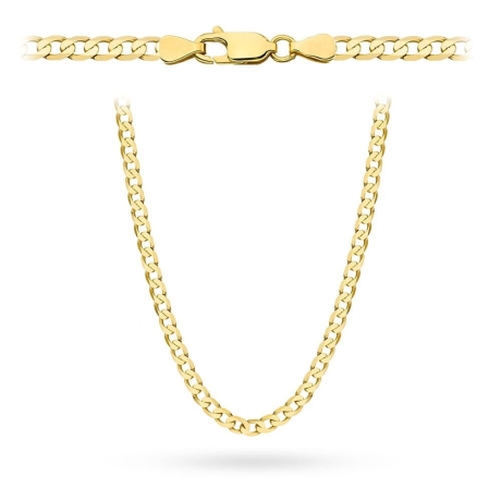 Przejdź do produktu Łańcuszek złoty - pancerka - 60cm - 4,0mm (waga: 13,29g)