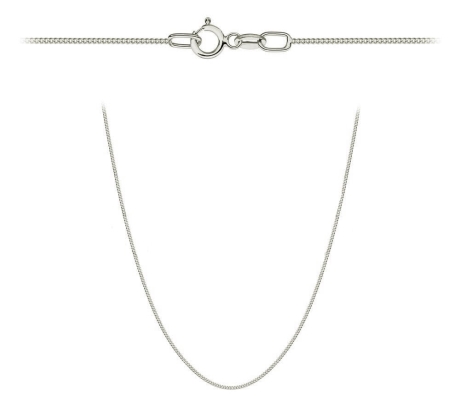 Przejdź do produktu Łańcuszek białe złoto - pancerka - 55cm - 1,2mm (waga: 1,78g)