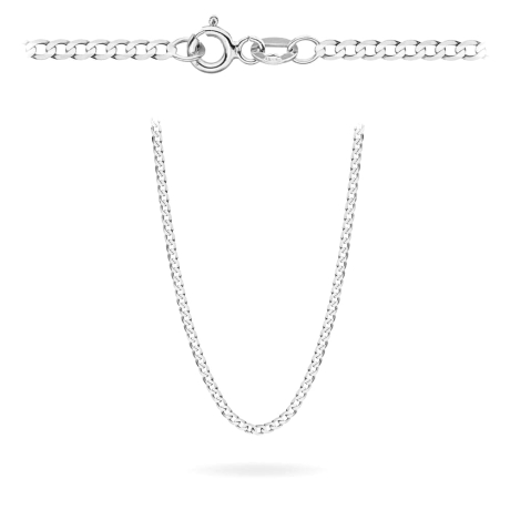 Przejdź do produktu Łańcuszek białe złoto - pancerka - 50cm - 2,8mm (waga: 4,51g)