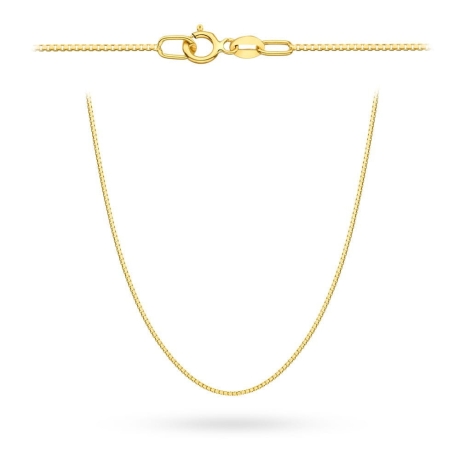 Przejdź do produktu Łańcuszek złoty - kostka - 45cm - 0,5mm (waga: 0,74g)