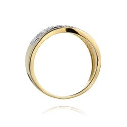 Pierścionek zaręczynowy z żółtego złota z brylantami 0,18ct Fire Of Love