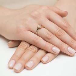 Pierścionek zaręczynowy z żółtego złota z diamentem 0,50ct Fire Of Love