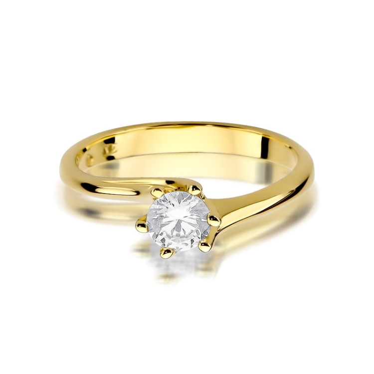 Pierścionek zaręczynowy z żółtego złota z diamentem 0,50ct Fire Of Love