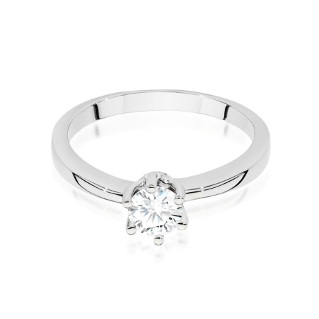 Przejdź do produktu Pierścionek zaręczynowy z białego złota z diamentem 0,40ct Fire Of Love