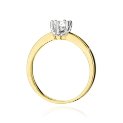 Pierścionek zaręczynowy z żółtego złota z diamentem 0,40ct Fire Of Love