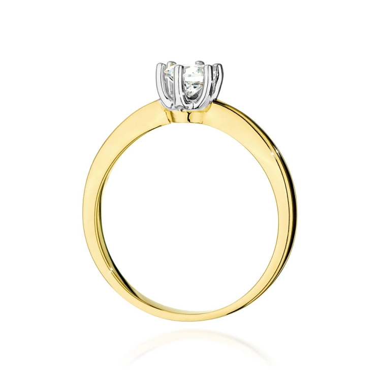 Pierścionek zaręczynowy z żółtego złota z diamentem 0,40ct Fire Of Love