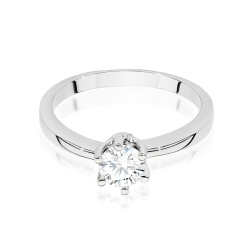 Pierścionek zaręczynowy z białego złota z diamentem 0,50ct Fire Of Love