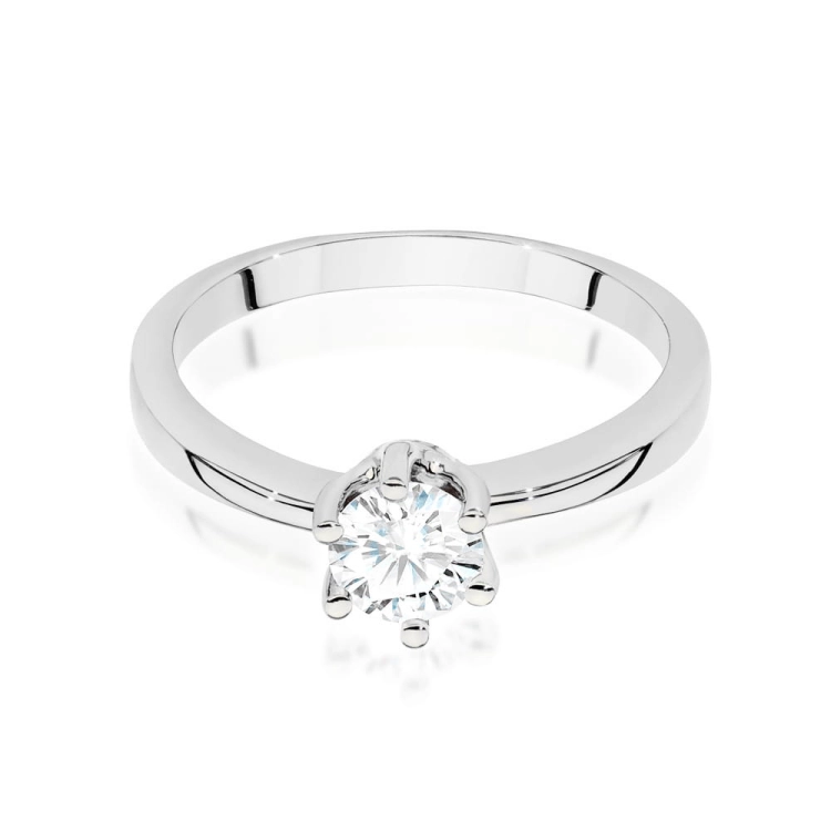 Pierścionek zaręczynowy z białego złota z diamentem 0,50ct Fire Of Love