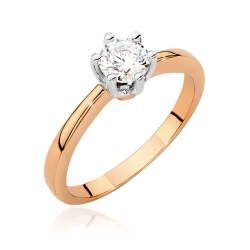 Pierścionek zaręczynowy z różowego złota z diamentem 0,50ct Fire Of Love