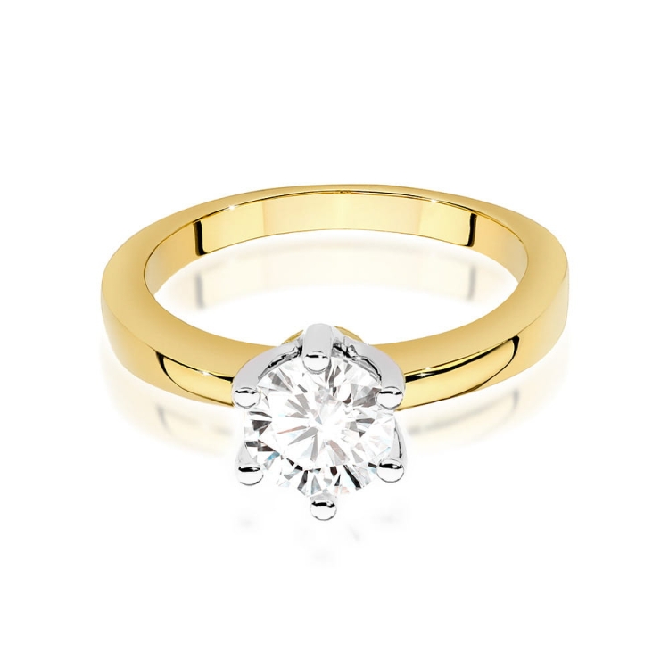 Pierścionek zaręczynowy z żółtego złota z diamentem 0,70ct Fire Of Love