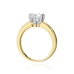 Pierścionek zaręczynowy z żółtego złota z diamentem 0,70ct Fire Of Love