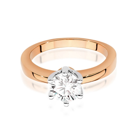 Przejdź do produktu Pierścionek zaręczynowy z różowego złota z diamentem 0,70ct Fire Of Love