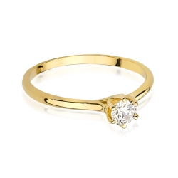 Pierścionek zaręczynowy z żółtego złota z brylantami 0,26ct Fire Of Love