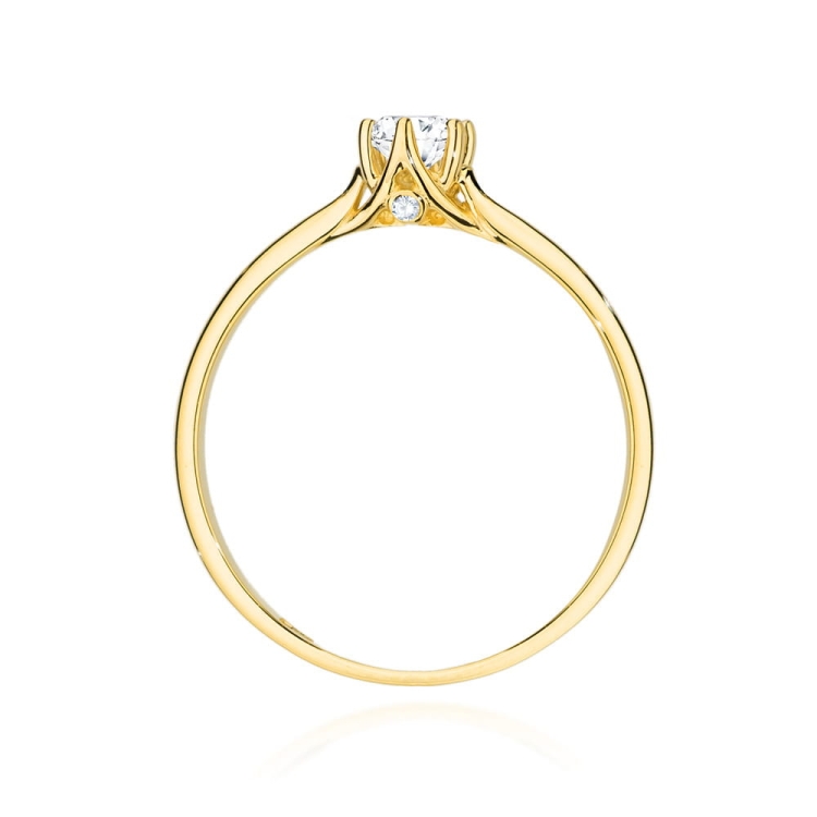 Pierścionek zaręczynowy z żółtego złota z brylantami 0,26ct Fire Of Love