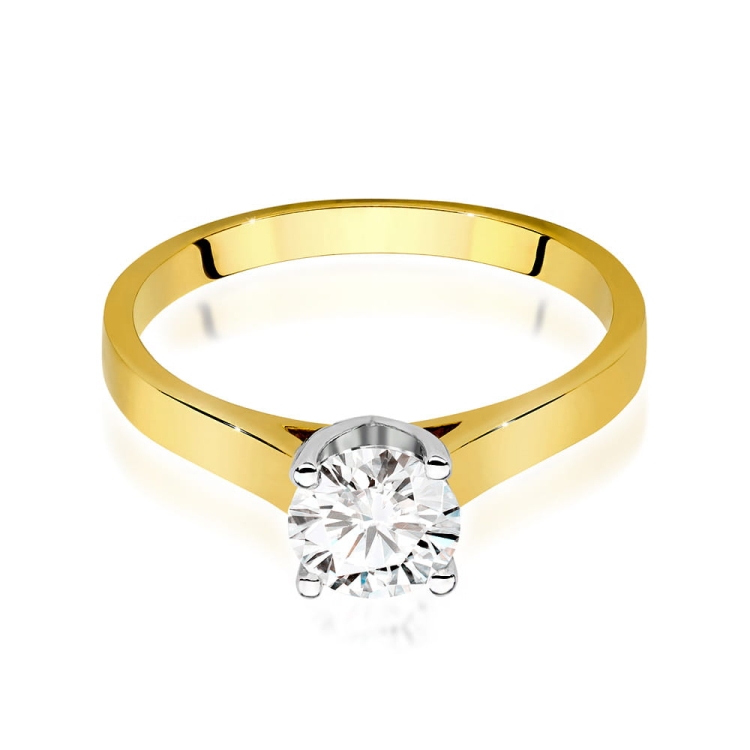 Pierścionek zaręczynowy z żółtego złota z diamentem 0,70ct Fire Of Love