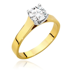 Pierścionek zaręczynowy z żółtego złota z diamentem 0,70ct Fire Of Love