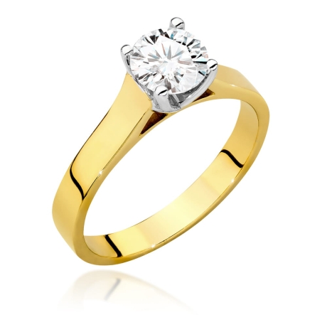 Przejdź do produktu Pierścionek zaręczynowy z żółtego złota z diamentem 0,70ct Fire Of Love