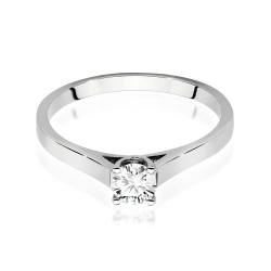 Pierścionek zaręczynowy z białego złota z diamentem 0,50ct Fire Of Love