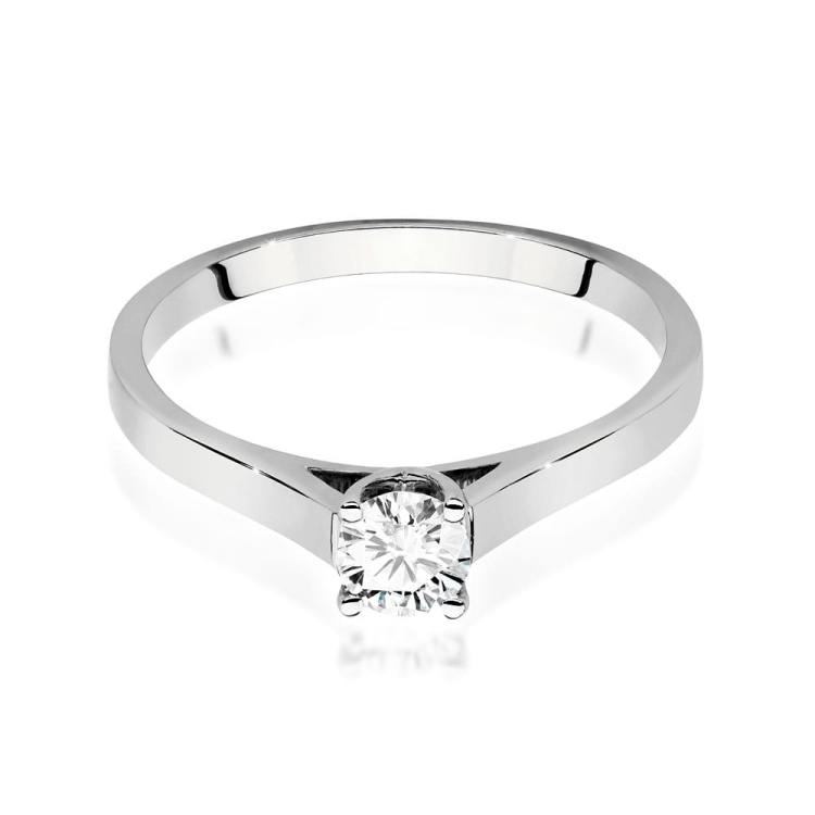 Pierścionek zaręczynowy z białego złota z diamentem 0,50ct Fire Of Love