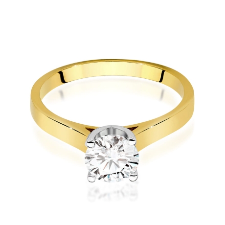 Przejdź do produktu Pierścionek zaręczynowy z żółtego złota z diamentem 1,00ct Fire Of Love