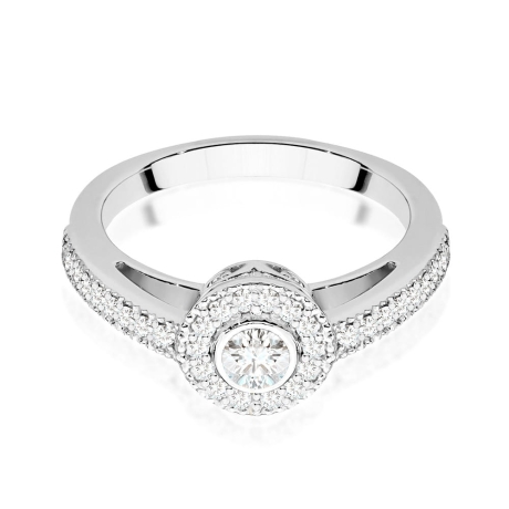 Przejdź do produktu Pierścionek zaręczynowy z białego złota z diamentami 0,37ct Fire Of Love 