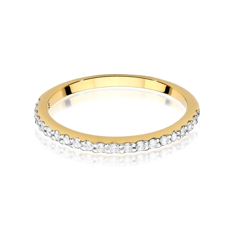 Przejdź do produktu Pierścionek zaręczynowy z żółtego złota z diamentami 0,18ct Fire Of Love 