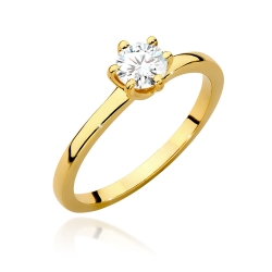 Pierścionek zaręczynowy z żółtego złota z diamentem 0,50ct Fire Of Love