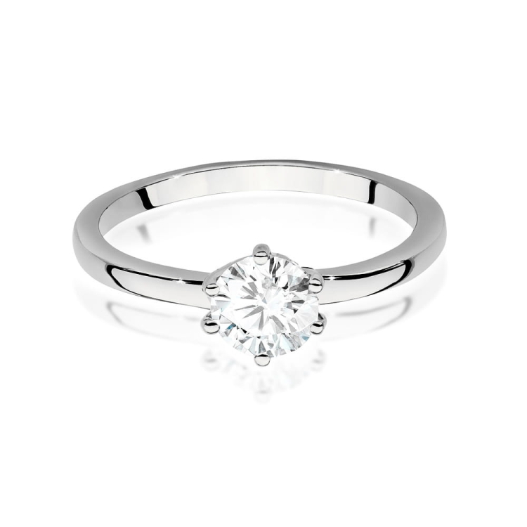 Pierścionek zaręczynowy z białego złota z diamentem 0,70ct Fire Of Love