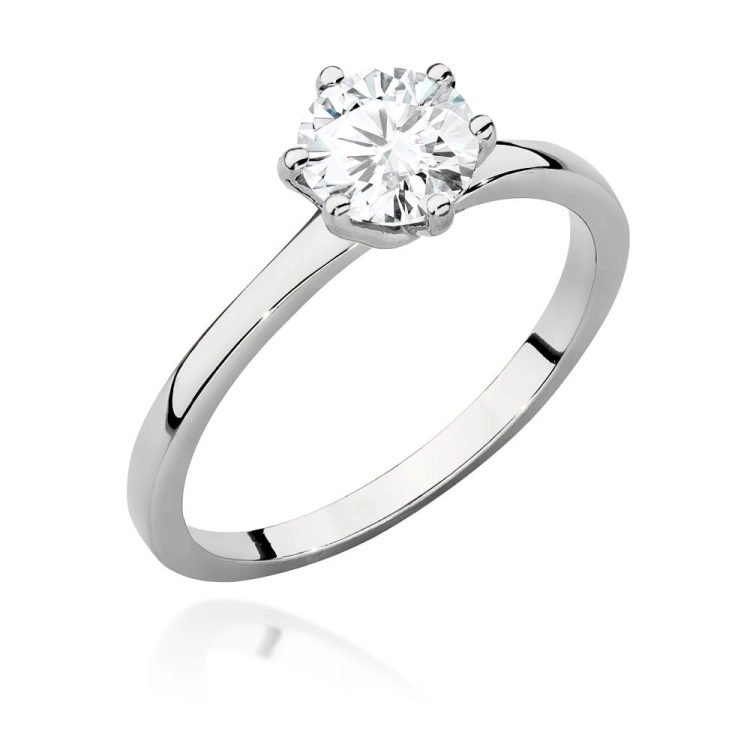 Pierścionek zaręczynowy z białego złota z diamentem 1,00ct Fire Of Love