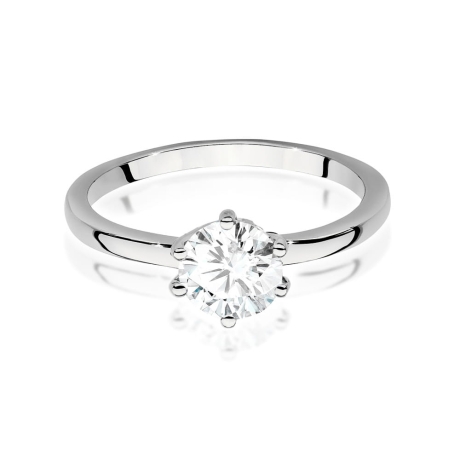 Przejdź do produktu Pierścionek zaręczynowy z białego złota z diamentem 1,00ct Fire Of Love 