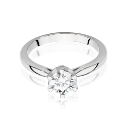 Pierścionek zaręczynowy z białego złota z diamentami 0,76ct Fire Of Love