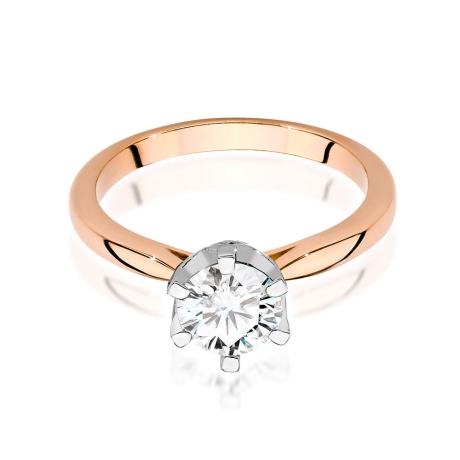 Przejdź do produktu Pierścionek zaręczynowy z różowego złota z diamentami 1,06ct Fire Of Love