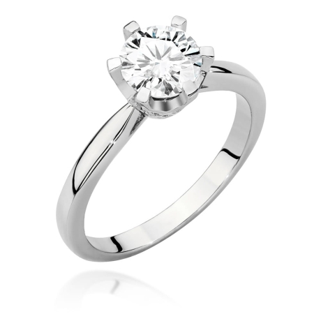 Przejdź do produktu Pierścionek zaręczynowy z białego złota z diamentami 1,06ct Fire Of Love