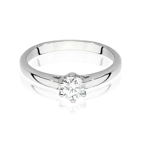 Przejdź do produktu Pierścionek zaręczynowy z białego złota z diamentem 0,40ct Fire Of Love