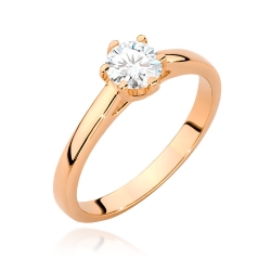 Pierścionek zaręczynowy z różowego złota z diamentem 0,50ct Fire Of Love