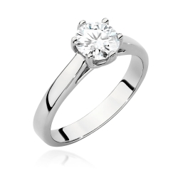 Pierścionek zaręczynowy z białego złota z diamentem 0,70ct Fire Of Love
