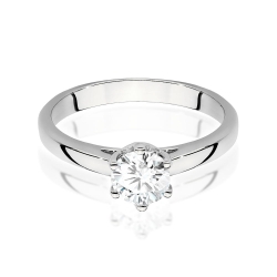 Pierścionek zaręczynowy z białego złota z diamentem 0,70ct Fire Of Love