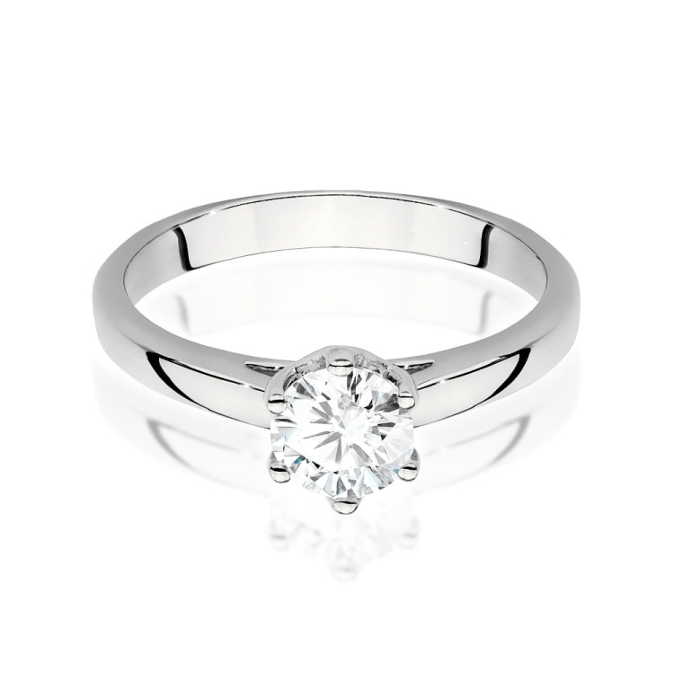 Pierścionek zaręczynowy z białego złota z diamentem 0,70ct Fire Of Love