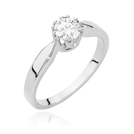 Przejdź do produktu Pierścionek zaręczynowy z białego złota z diamentem 0,40ct Fire Of Love