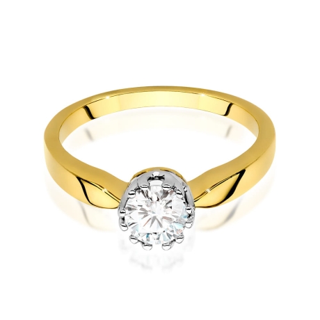 Przejdź do produktu Pierścionek zaręczynowy z żółtego złota z diamentem 0,50ct Fire Of Love