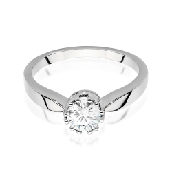 Pierścionek zaręczynowy z białego złota z diamentem 0,50ct Fire Of Love