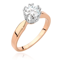 Pierścionek zaręczynowy z różowego złota z diamentem 0,70ct Fire Of Love