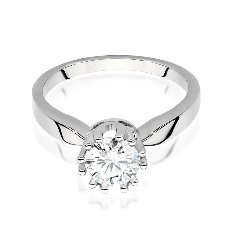 Pierścionek zaręczynowy z białego złota z diamentem 0,70ct Fire Of Love