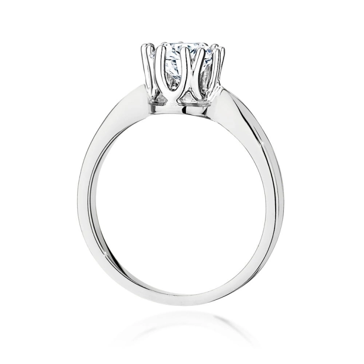 Pierścionek zaręczynowy z białego złota z diamentem 0,70ct Fire Of Love